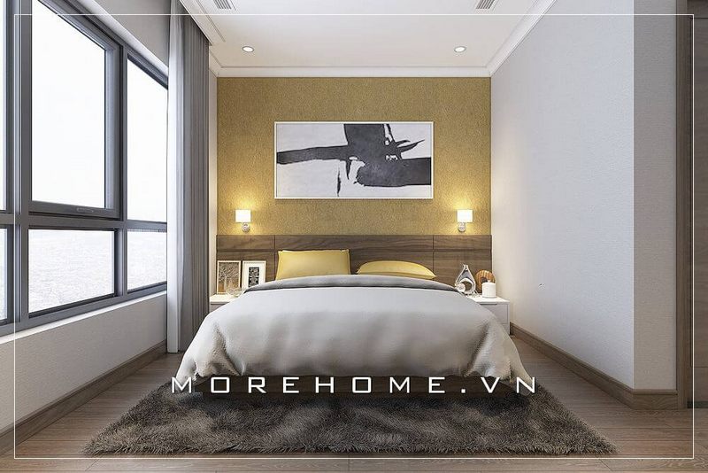 Mẫu giường ngủ hiện đại, đơn giản được hoàn thiện bởi Morehome, vô cùng phù hợp với phong cách và nhu cầu của gia chủ